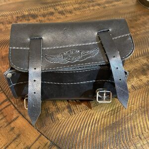 Harley Davidson Synthetic Leather Tool Bag Windshield Pouch 8 Inch